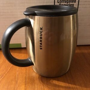 3/$40 Starbucks Silver and Black Travel Mugs